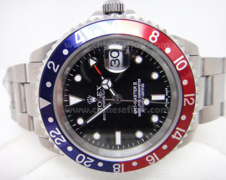 SWISS EAT 2836 rolex GMT-Master II red blue bezel Mens Watch